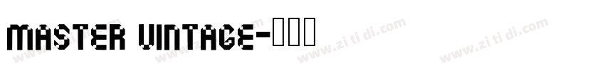 Master Vintage字体转换